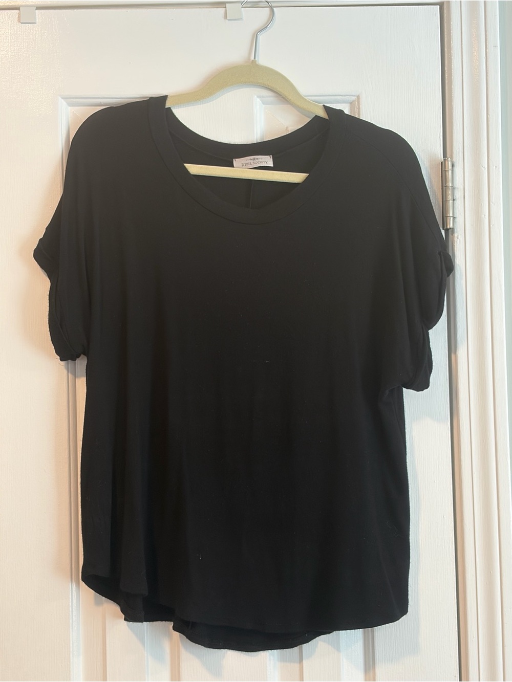 Rebel Society: Women’s Black Relaxed Fit Top